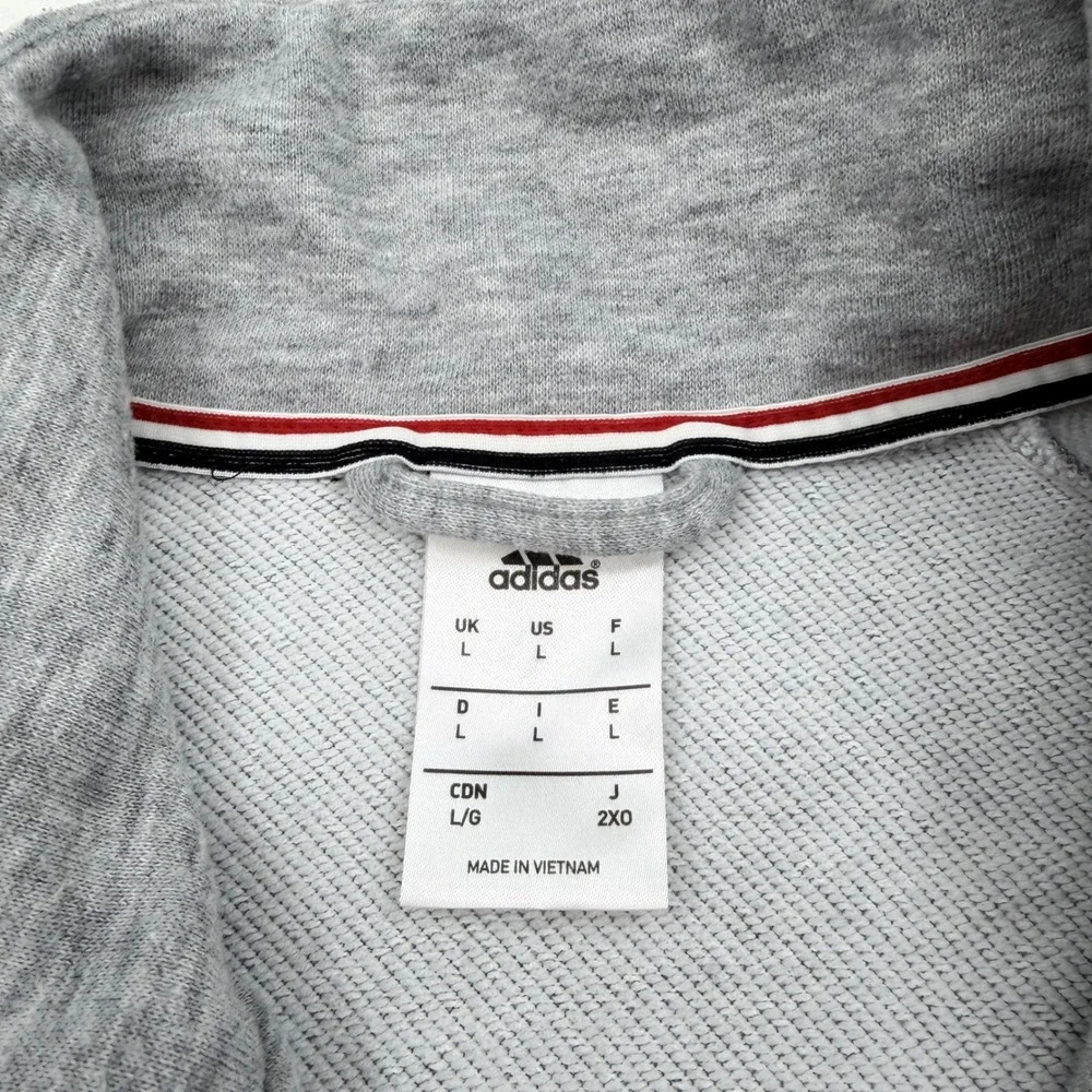 Adidas Manchester United FC Soccer Track Jacket Mens Large Grey AC1932 Excellent